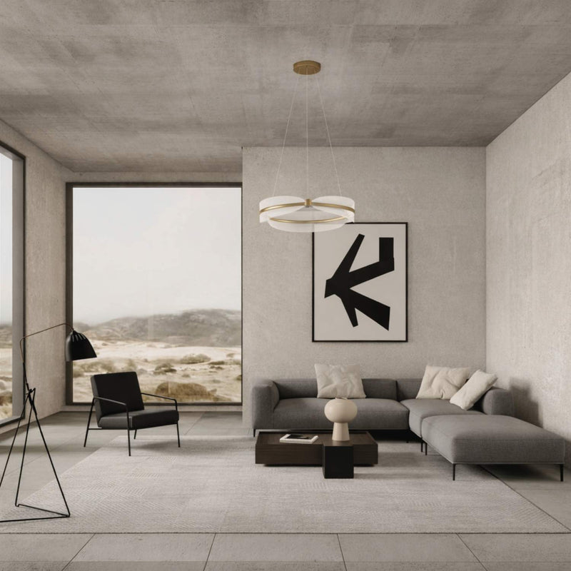 Contemporary Circular Integrated LED Pendant Light
