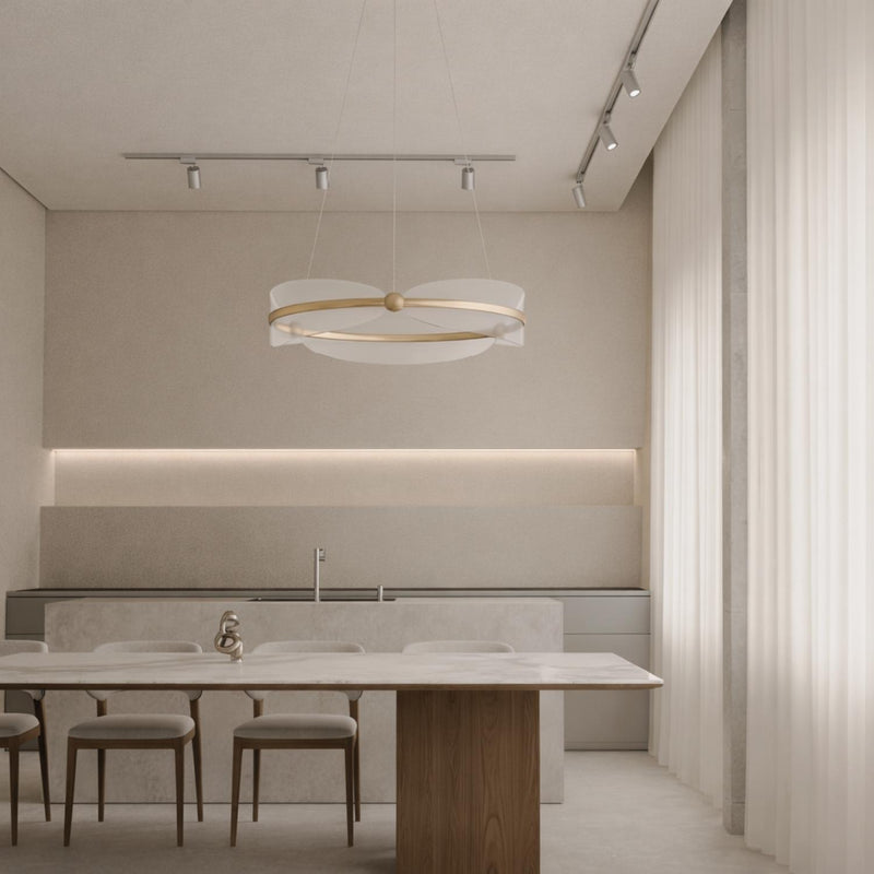 Contemporary Circular Integrated LED Pendant Light