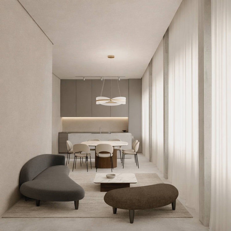 Contemporary Circular Integrated LED Pendant Light