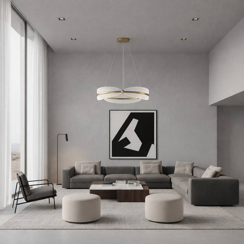 Contemporary Circular Integrated LED Pendant Light