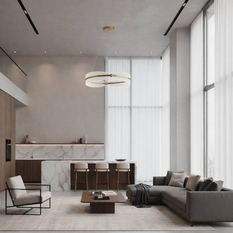 Contemporary Circular Integrated LED Pendant Light