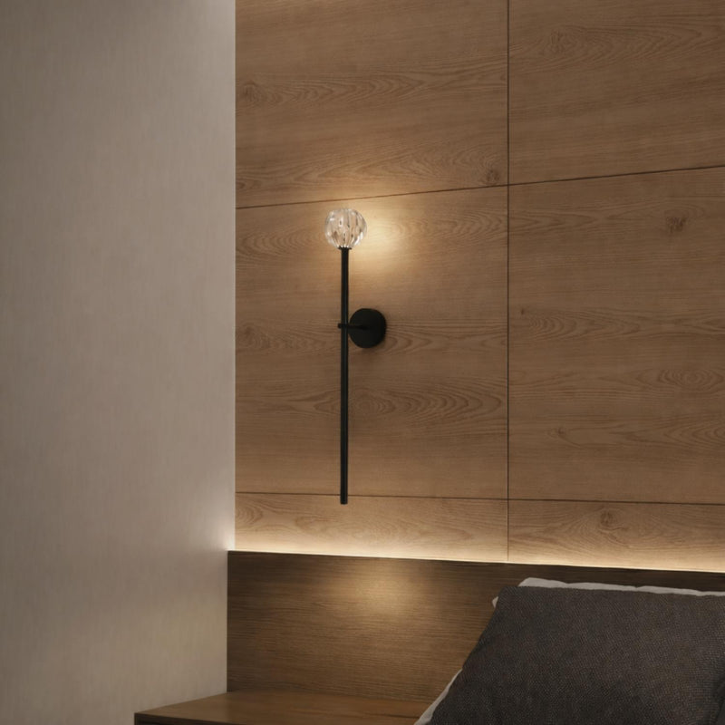 Crystal Globe Wall Sconce