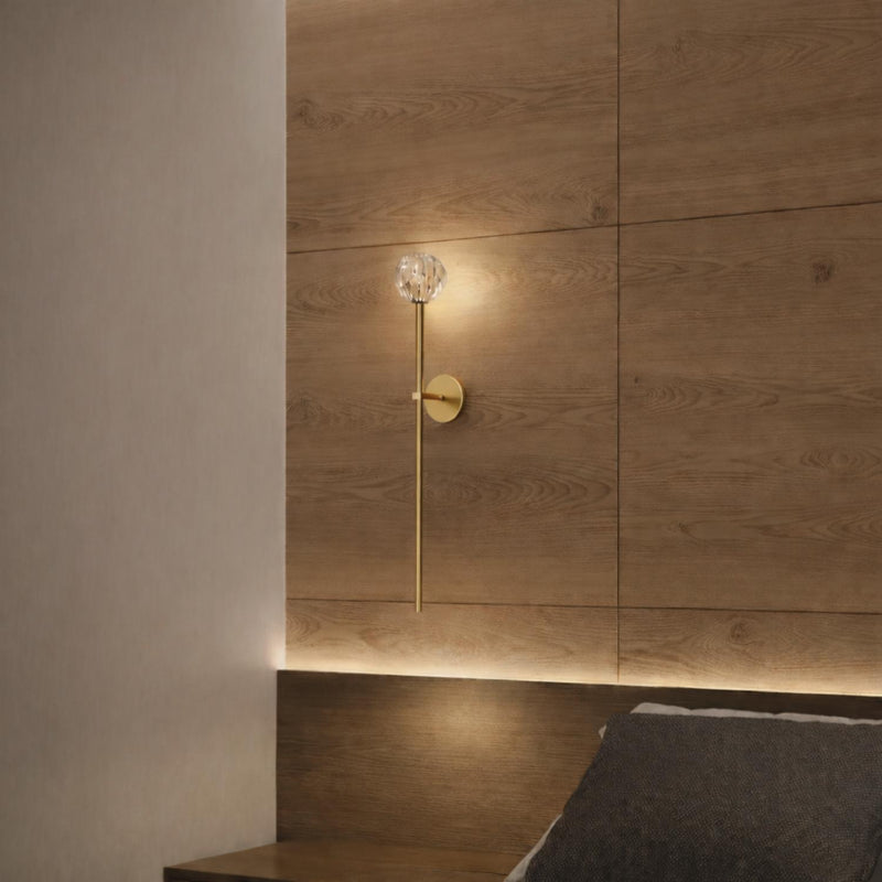 Crystal Globe Wall Sconce