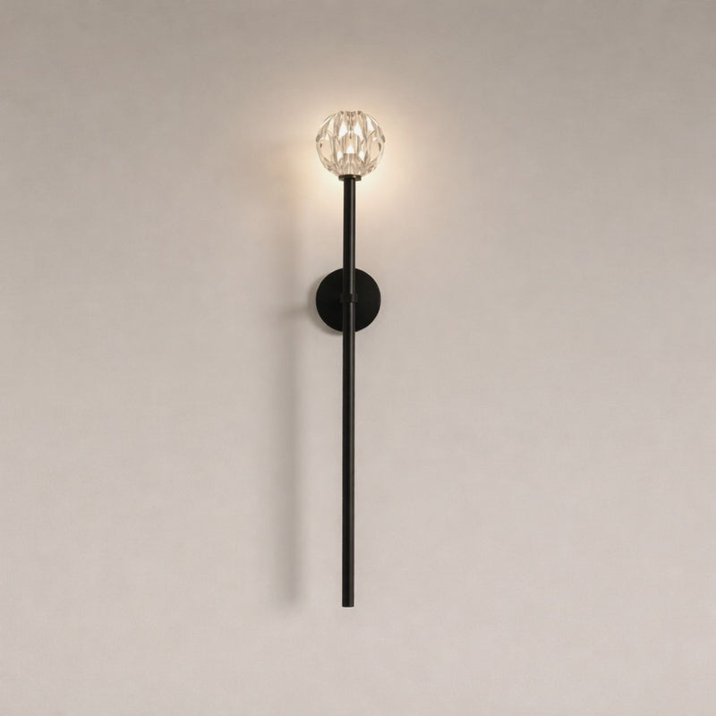 Crystal Globe Wall Sconce
