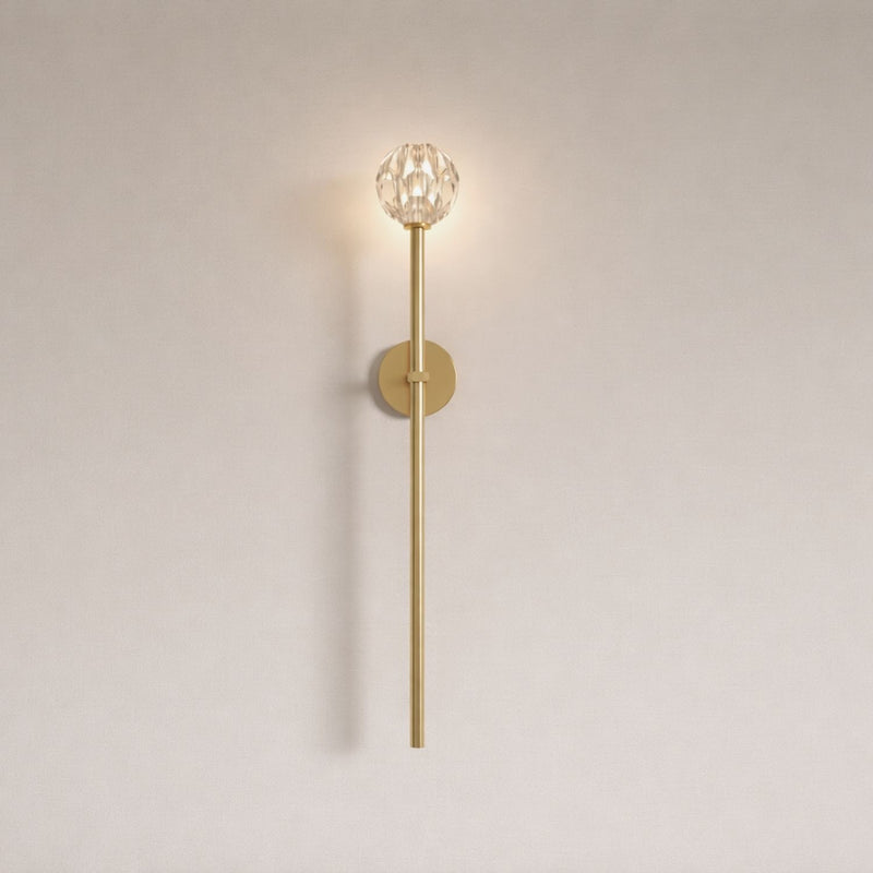 Crystal Globe Wall Sconce