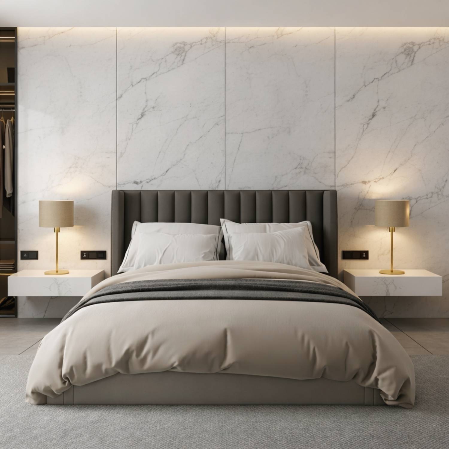 Fabric Shade Lamp with Balanced Profile