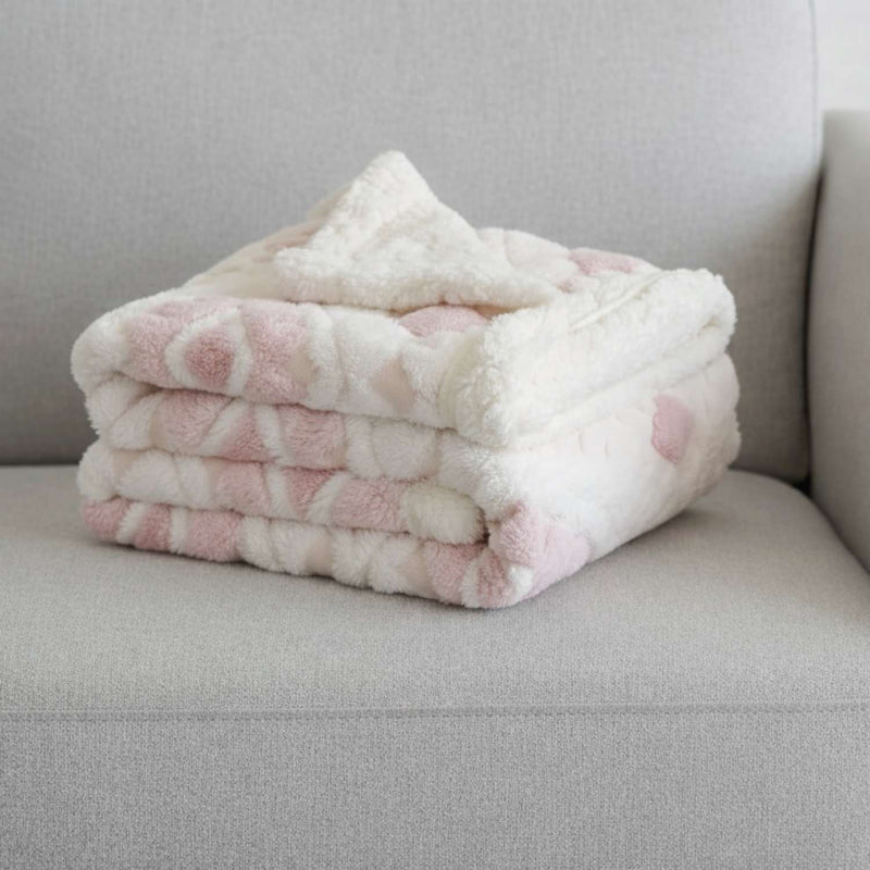 Geometric Jacquard Fleece Throw Blanket