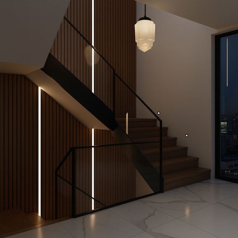 White Glass Bedroom and Living Room Pendant Light