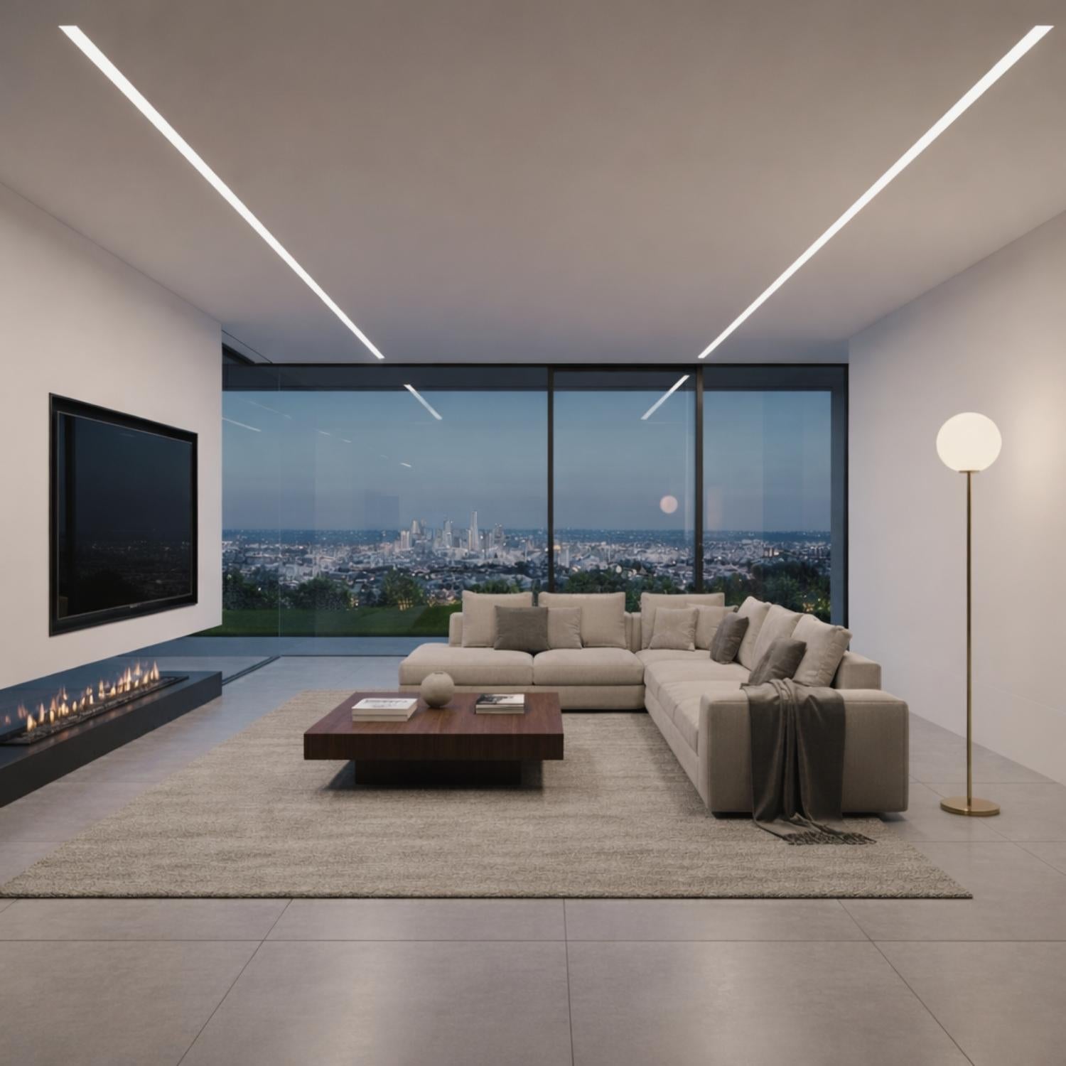 Globe Floor Lamp for Open Living Spaces