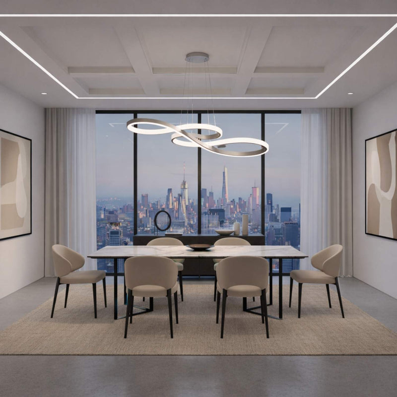 Modern Multi Loop Pendant Light with Integrated LED