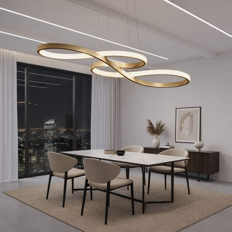 Modern Multi Loop Pendant Light with Integrated LED