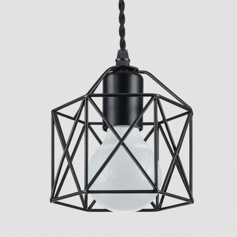 Modern Minimalist Metal Cage Pendant Light