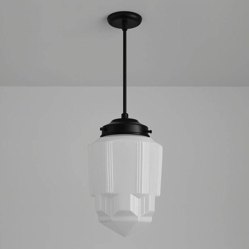 White Glass Bedroom and Living Room Pendant Light