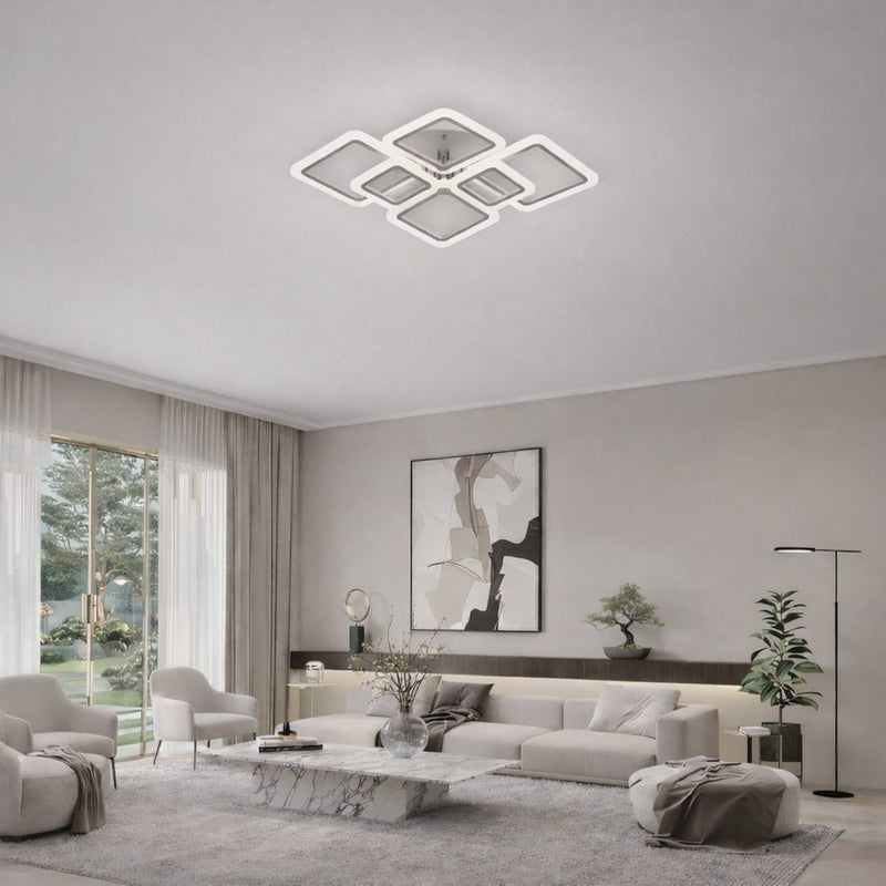 Square Surface Mounted Ceiling Light with Integrated LED
