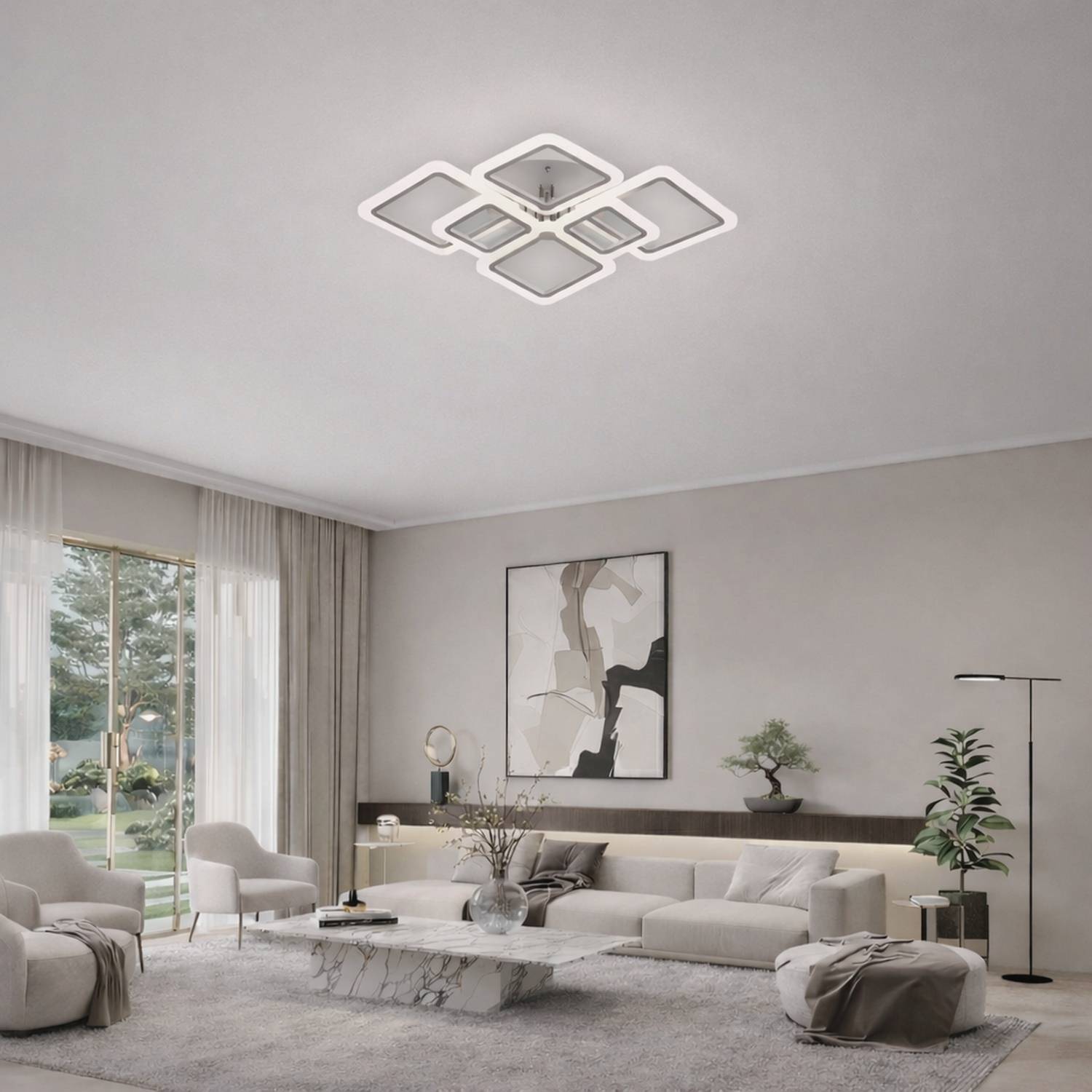 Geometric Surface Mounted Ceiling Light Design