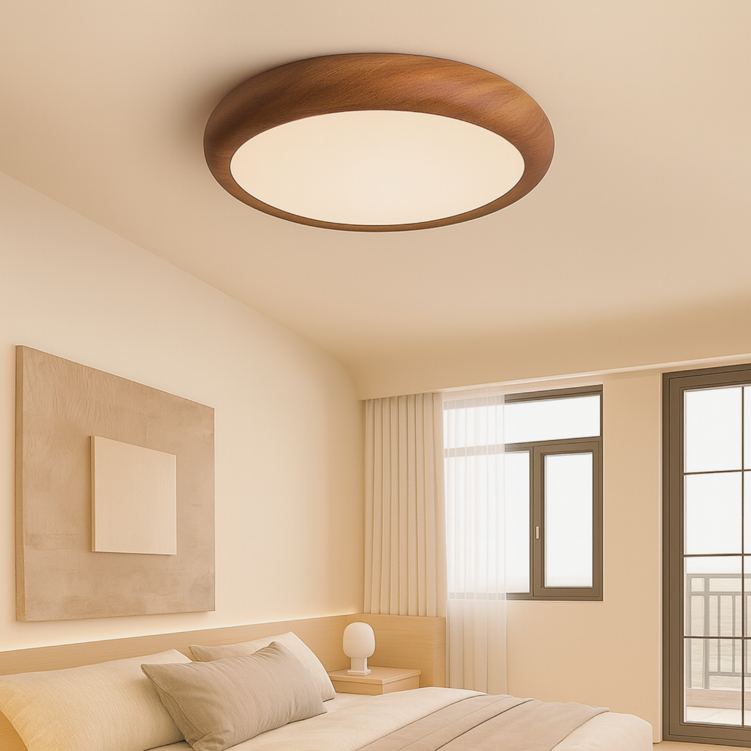 Nordic Versatile Bedroom and Living Room Round Ceiling Lamp