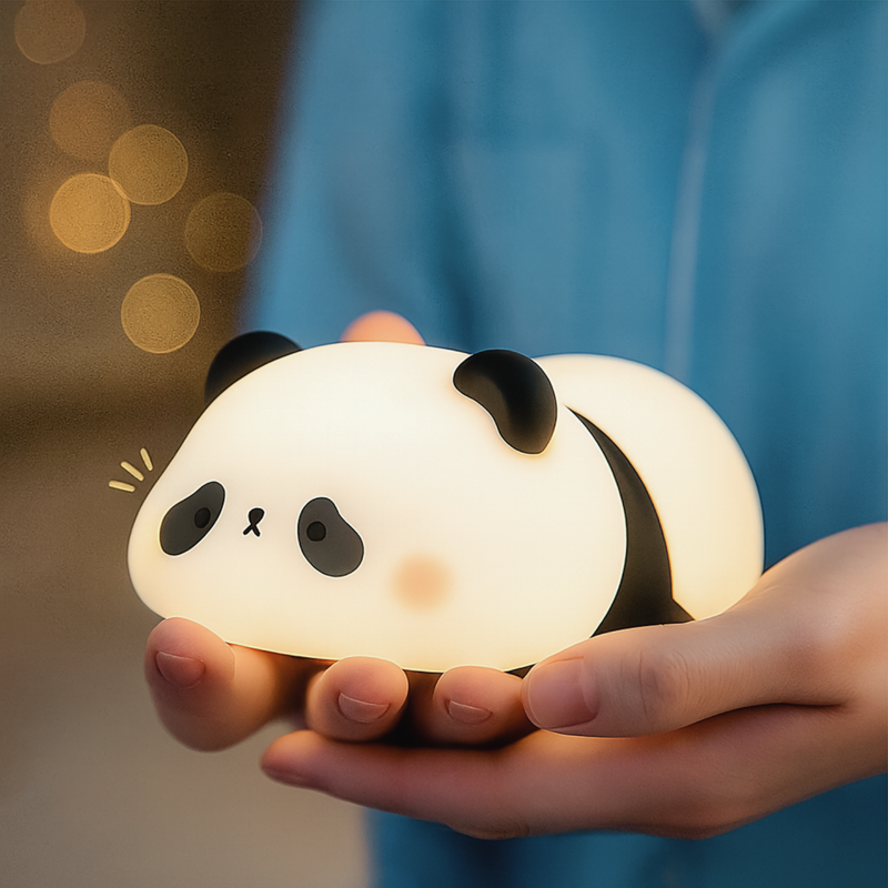 Panda Silicone Bedroom and Desk Night Lamp