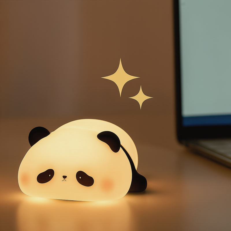 Panda Silicone Bedroom and Desk Night Lamp