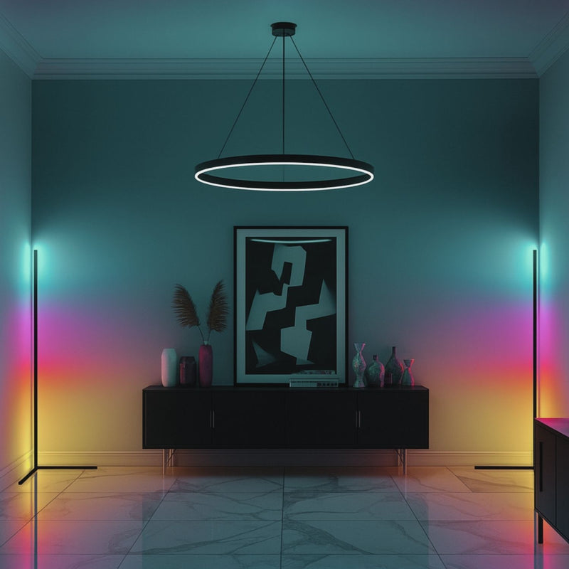 Modern RGB LED Upright Floor Lamp