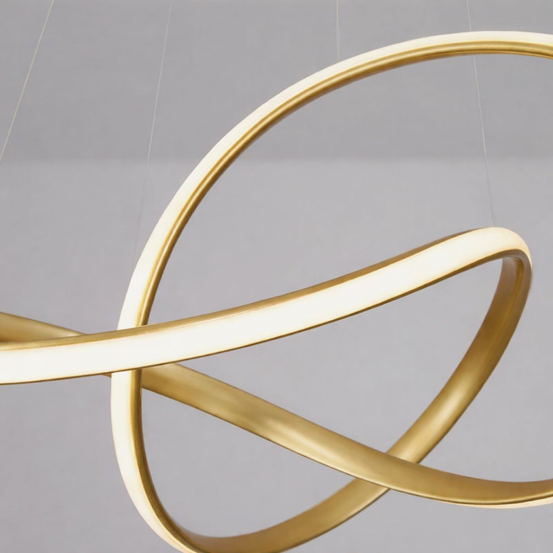 Modern LED Loop Pendant Light with Integrated LED