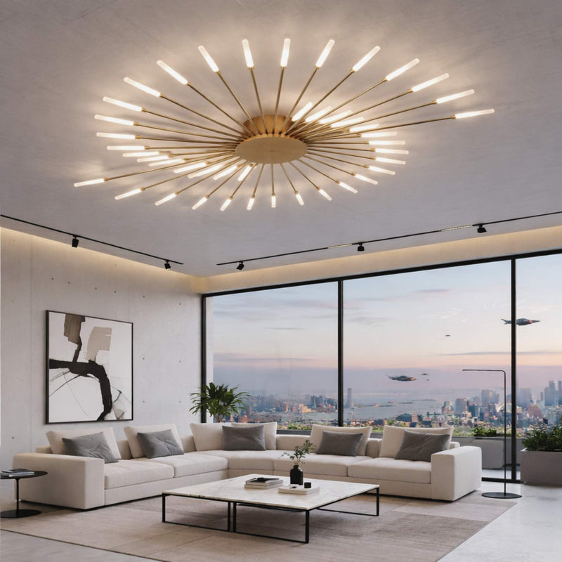Modern LED Multi Arm Starburst Ceiling Light