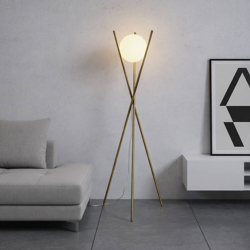 Modern Tripod Globe Floor Lamp