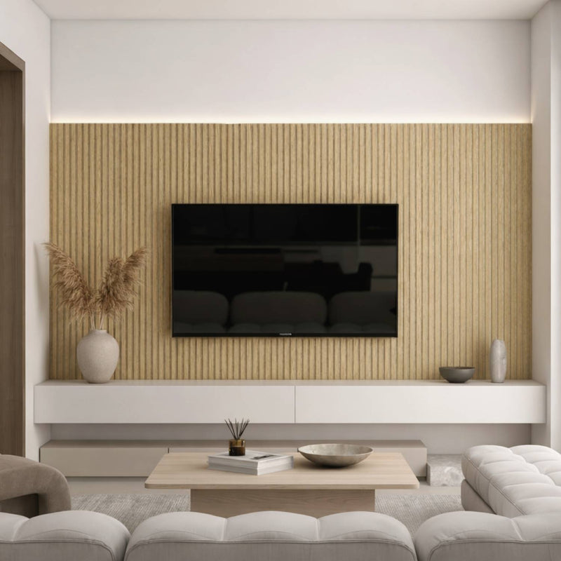 Wood Slat Wall Panel Set for Interior Wall