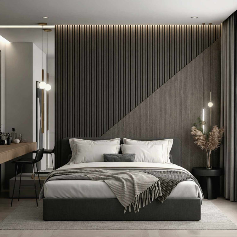 Wood Slat Wall Panel Set for Interior Wall
